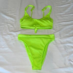 Neon high waisted bikini